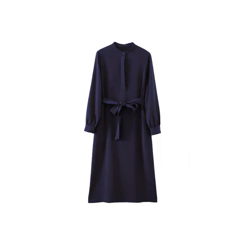 Wbwq Long Sleeved Dresses Women's Coffee-2