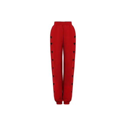 DPLAY Casual Pants Women's Christmas Red