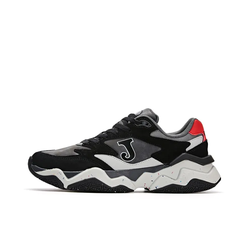 Joma Abrasion Resistant Slip Resistant Low Top Platform Casual Shoes Men's Black Gray-0