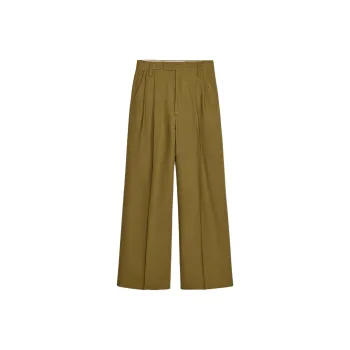 ZARA ZW Series Casual Pants Women's Olive Green