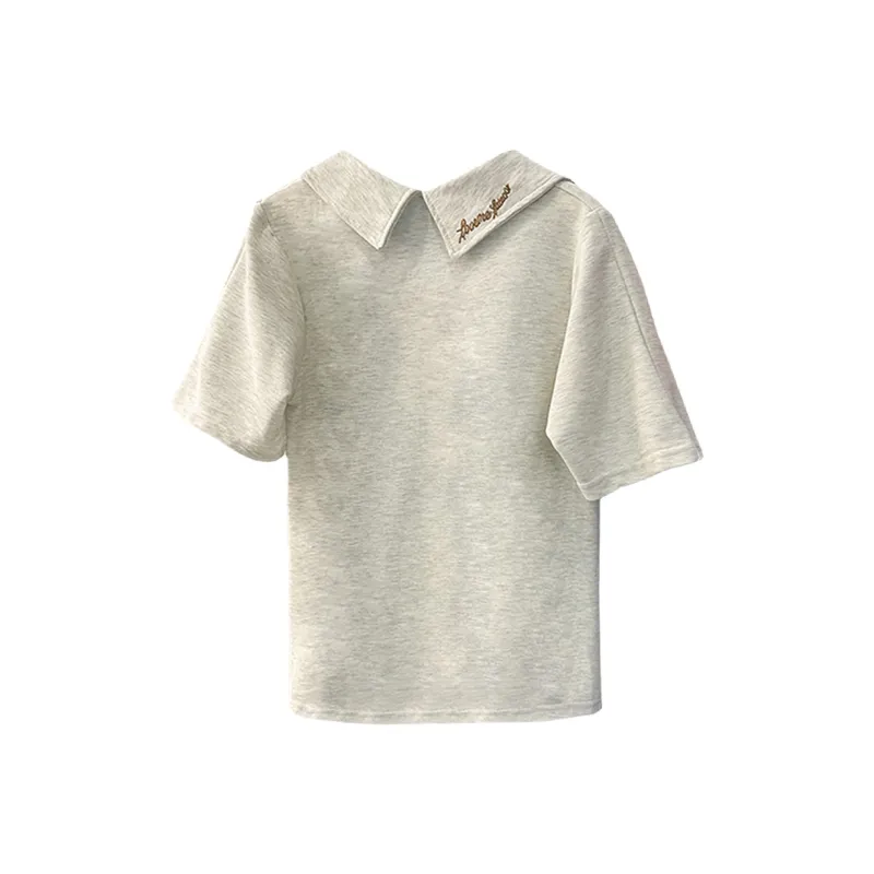 Aghr T Shirts Women's White Gray-1