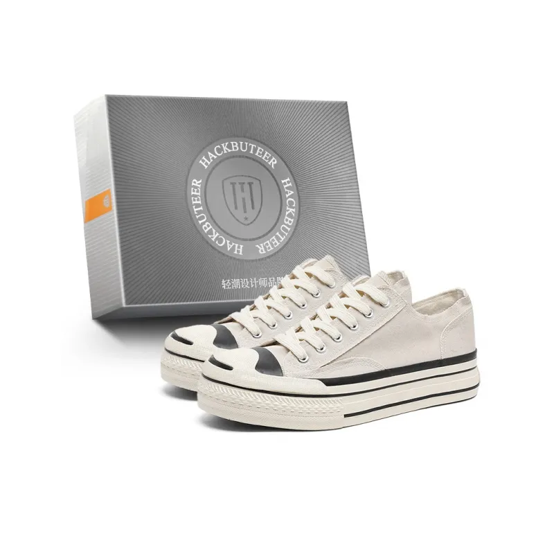 HACKBUTEER Low Top Canvas Shoes Unisex Box Included-6