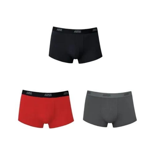Anta Underpants Men's 3 Pack Basic Black/Dark Gray/Classic Red