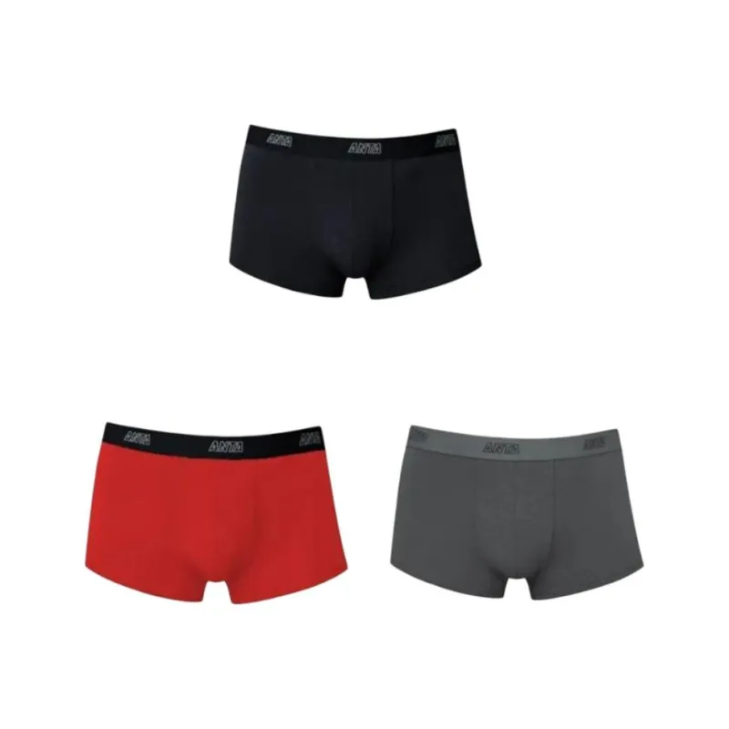 Anta Underpants Men's 3 Pack Basic Black/Dark Gray/Classic Red-0