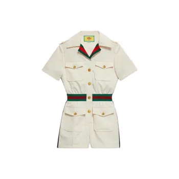 GUCCI X Adidas Short Jumpsuit White