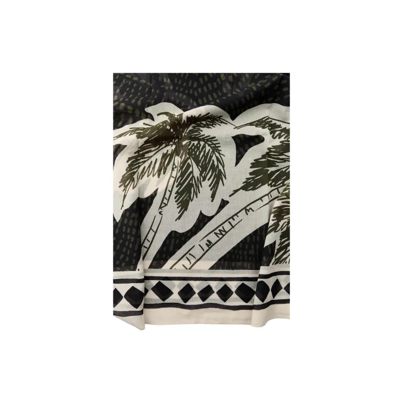 ZARA Cotton Knit Scarves Women's Black-1