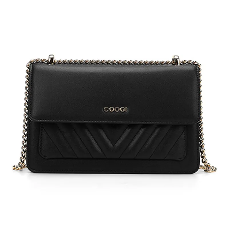 COOGI Split Cow Leather Shoulder Bag, Crossbody Bag Large Size Women's Multicolor-0