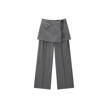 PEACEBIRD Casual Pants Women's Feather Gray