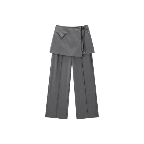 PEACEBIRD Casual Pants Women's Feather Gray