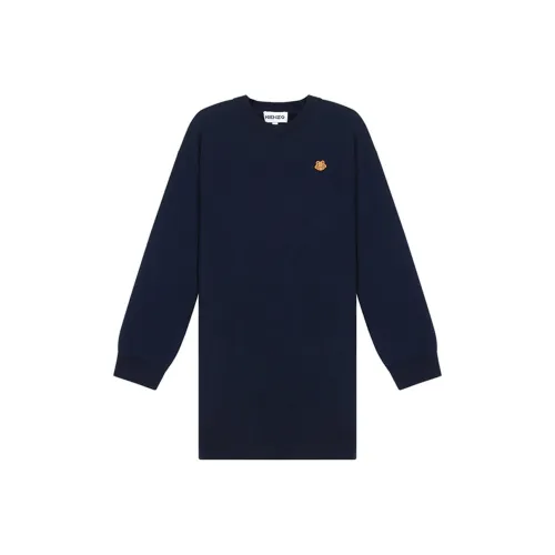 KENZO Long Sleeved Dresses Women's Dark Blue