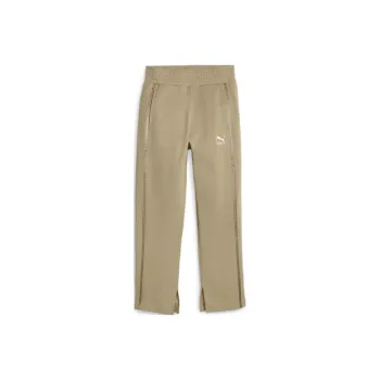 PUMA T7 High Waist Pants Knitted Sweatpants Women's Khaki