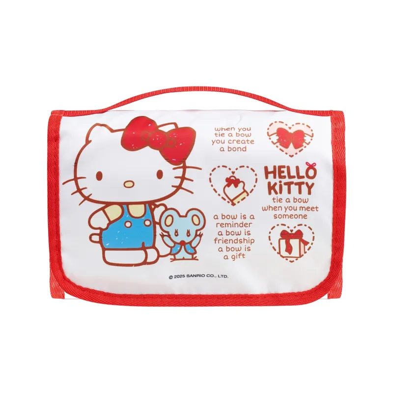 Sanrio Hello Kitty, Collaboration Polyester Makeup Bag Women's Red White-0