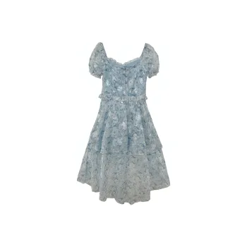 Icicofficial Short-Sleeved Dresses Women's Blue