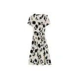 Apricot with Black Floral