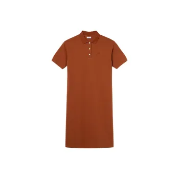 LACOSTE Short Sleeved Dresses Women's Brown