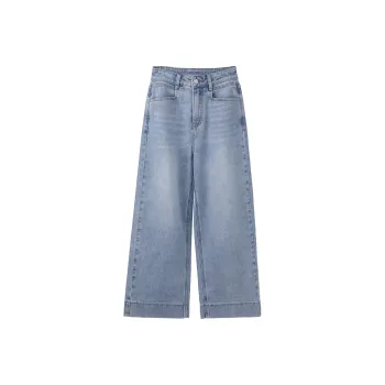Fstudio Early Spring Casual Pants Jeans Women's Blue