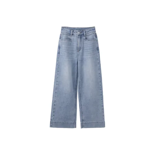 Fstudio Early Spring Casual Pants Jeans Women's Blue