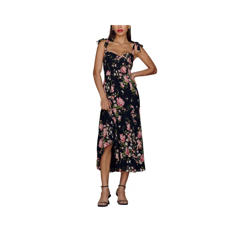Reformation Slip Dresses Women's Maria Black-0