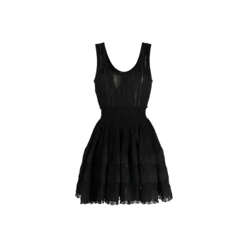 Alaia Shiny Crinoline Mini Dress