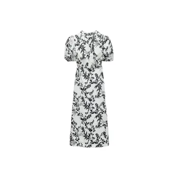 ZARA Short Sleeved Dresses Women's White/Black