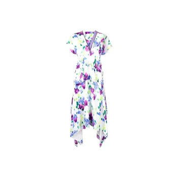 KENZO Floral Printed Zip Detailed Midi Dress
