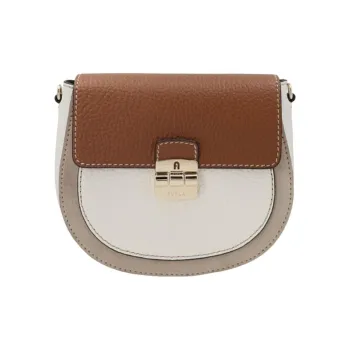 Furla Club 2 Leather Crossbody Bag, Shoulder Bag Mini Women's Beige