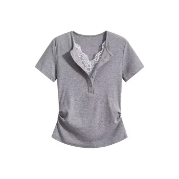 LESS BEARS T Shirts Women's Gray