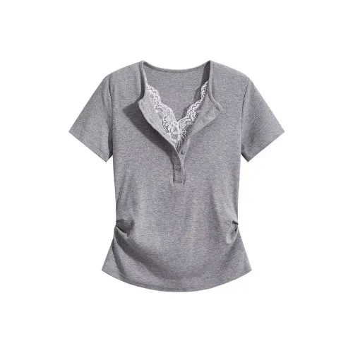 LESS BEARS T Shirts Women's Gray