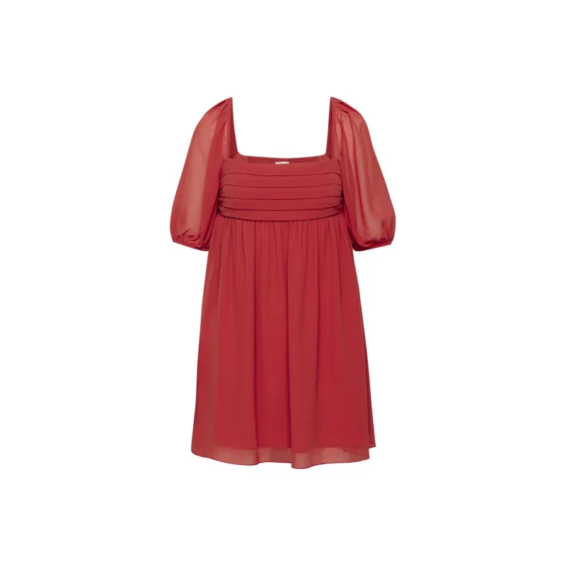 ARITZIA Wilfred Circus Dress Short-Sleeved Dresses Women's Barberry Red-0
