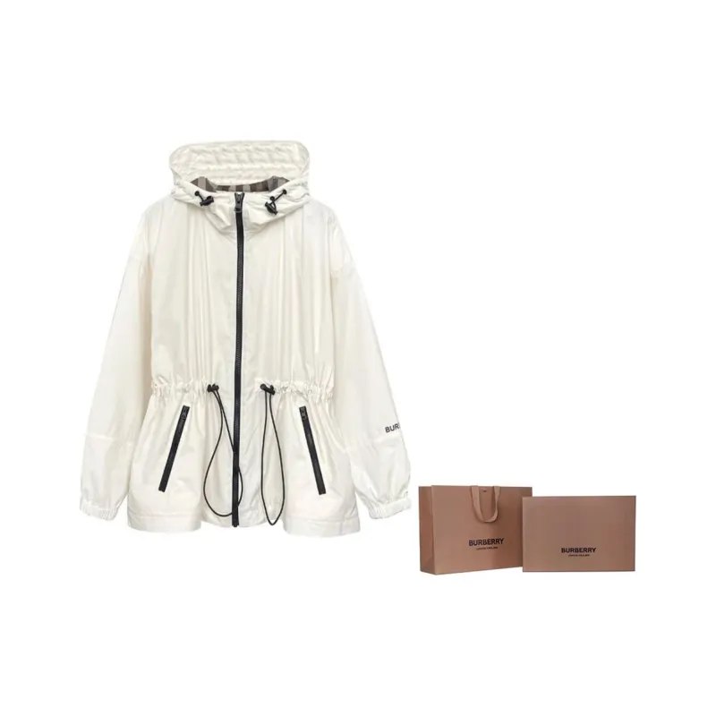 Burberry Jackets & Coats Women's White-7