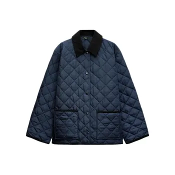 ZARA Puffer Jacket Women's Sea Blue
