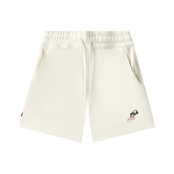 FILA Valentine's Day Collection Casual Shorts Women's Milk Salt White