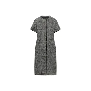 ZARA ZW Series Short-Sleeved Dresses Women's Gray