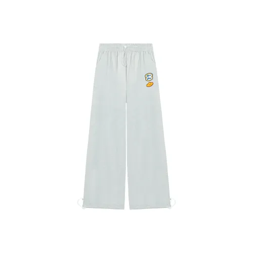 B.Duck Casual Smiley Women's Light Gray Stripes