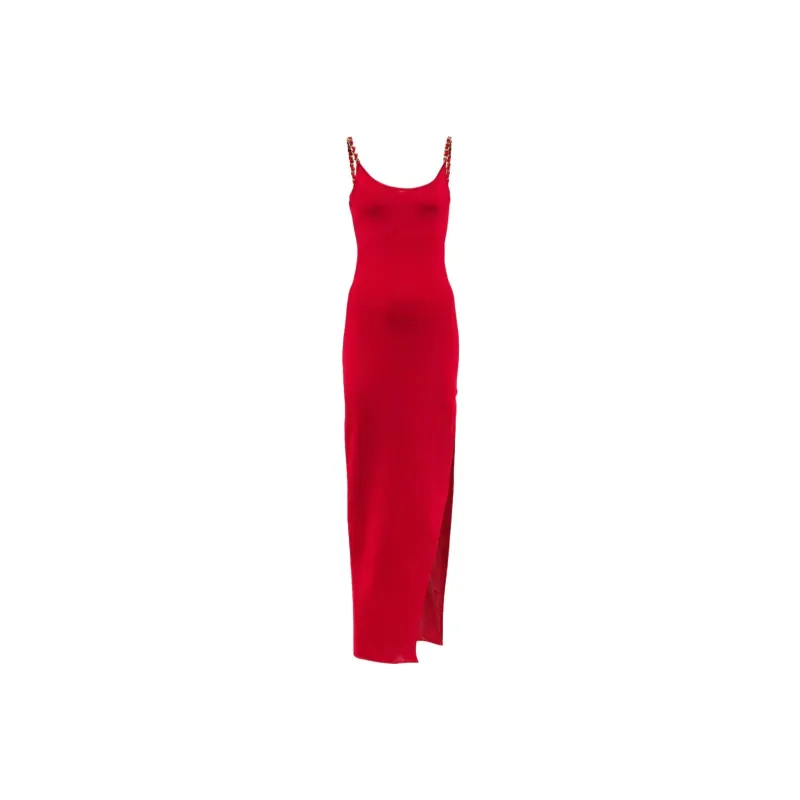 BALMAIN Sleeveless Dresses Women's Red-0