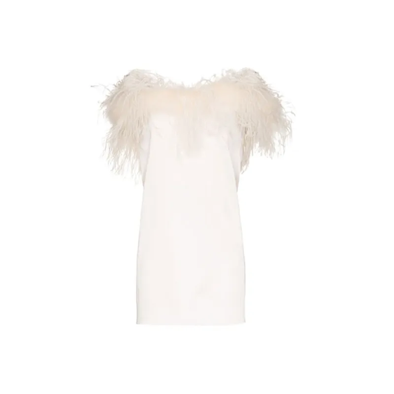 SAINT LAURENT Sleeveless Dress Women's White-0