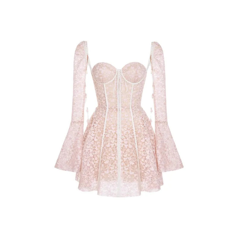 MONTSAND SS24 Jaliyah Dress Long-Sleeved Dresses Women's Pink-0