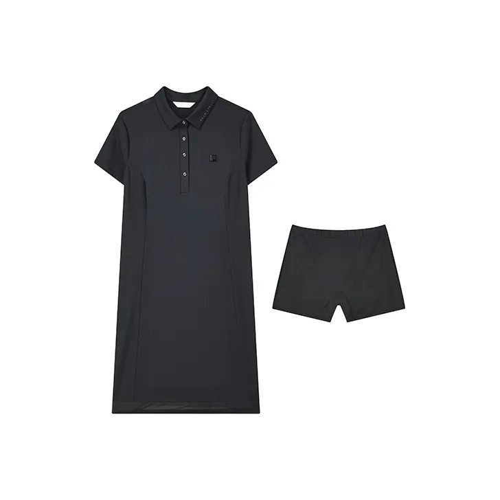 FILA Athletics Short Sleeved Dresses Women's Pitch Black-0