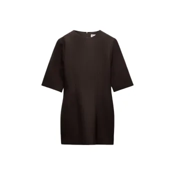 ZARA ZW Series Short Sleeved Dress Women's Brown