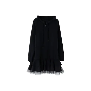 SOON FLOWER Long Sleeved Dresses Women's Black