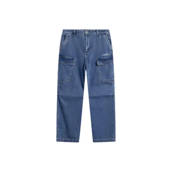 LiNing Sports Lifestyle Collection Sports Trendy Collection Jeans Women's Light Blue Denim