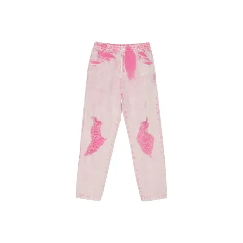 Ed Hardy Straight Jeans Women's Cherry Blossom Pink