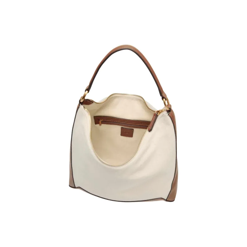 ZARA Cotton Shoulder Bag Tubas Women's Raw White-3
