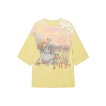 ELF SACK T Shirts Women's Urban Chic Style Yellow