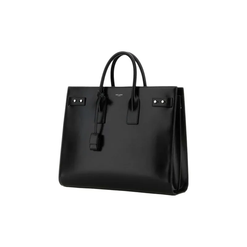 SAINT LAURENT Calfskin Handbag Men's Black-1