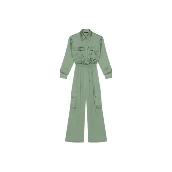 Maje Satin finish Wide leg Jumpsuit
