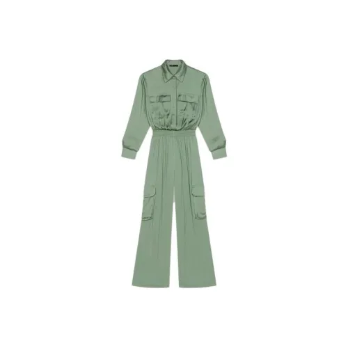 Maje Satin finish Wide leg Jumpsuit