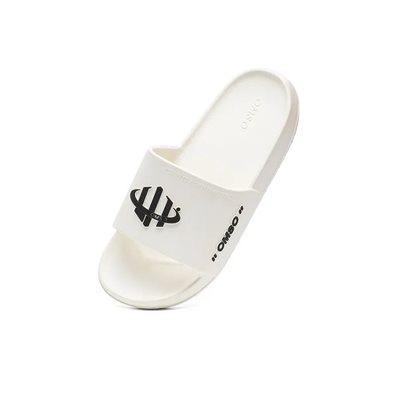 Omso Slip Resistant, Odor Resistant, Quick Dry Slide Slippers Unisex Ivory White-3
