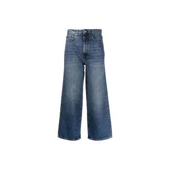 TOTEME Cropped Wide Leg Jeans