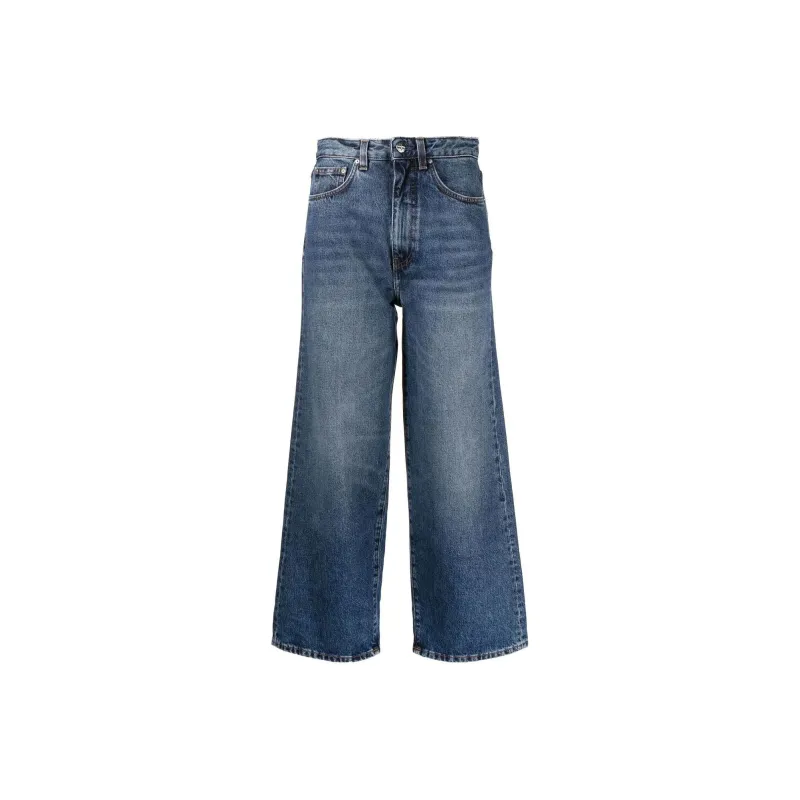 TOTEME Cropped Wide Leg Jeans-0